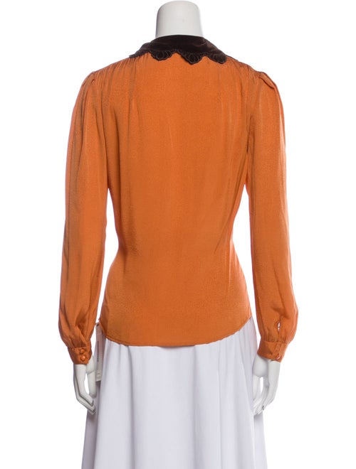 Valentino Long Sleeve Button-Up Top