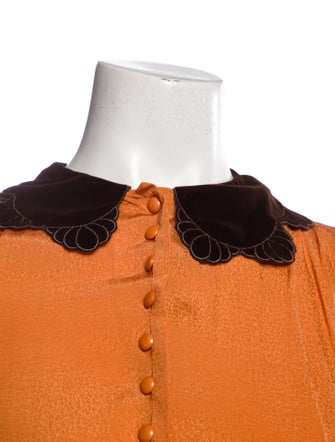 Valentino Long Sleeve Button-Up Top