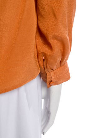 Valentino Long Sleeve Button-Up Top