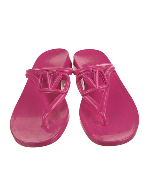 Valentino Rockstud Accents Rubber Flip Flops