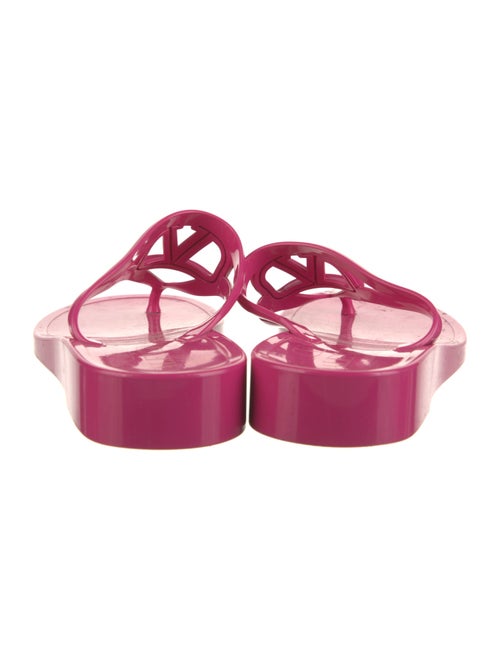 Valentino Rockstud Accents Rubber Flip Flops