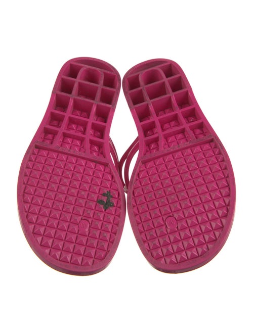 Valentino Rockstud Accents Rubber Flip Flops