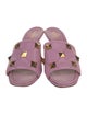 Valentino Rockstud Accents Leather Slides