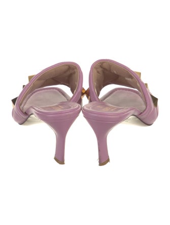 Valentino Rockstud Accents Leather Slides