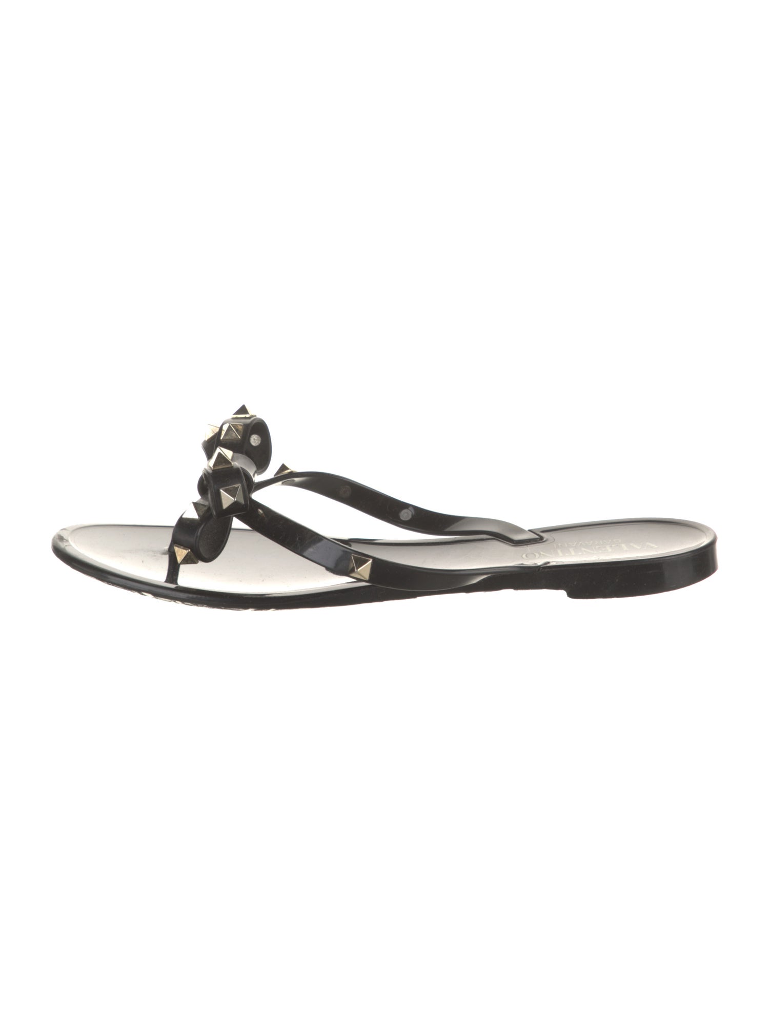 Valentino Rockstud Accents Rubber Slides