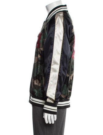 Valentino Camouflage Print Bomber Jacket