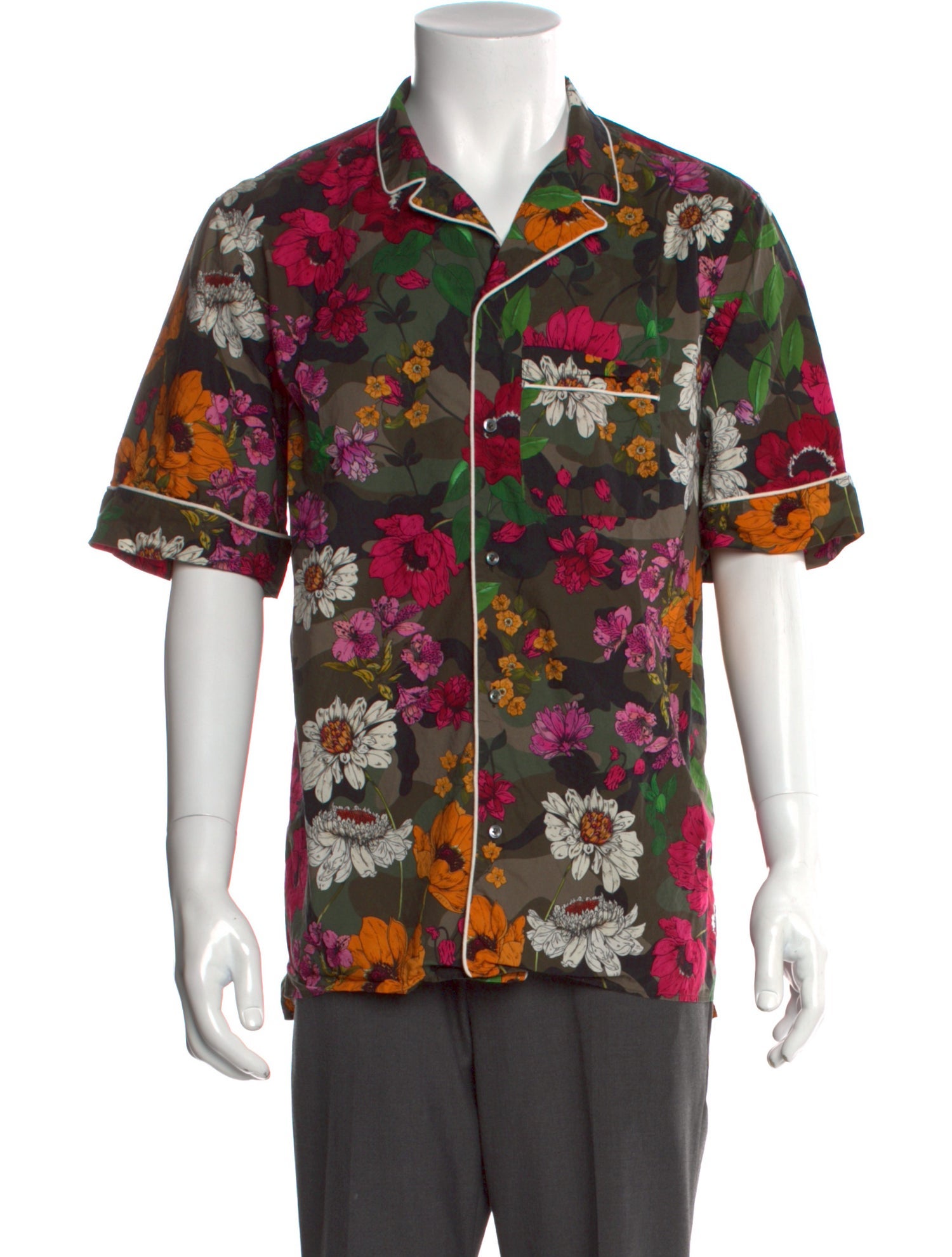 Valentino Floral Print Short Sleeve Shirt