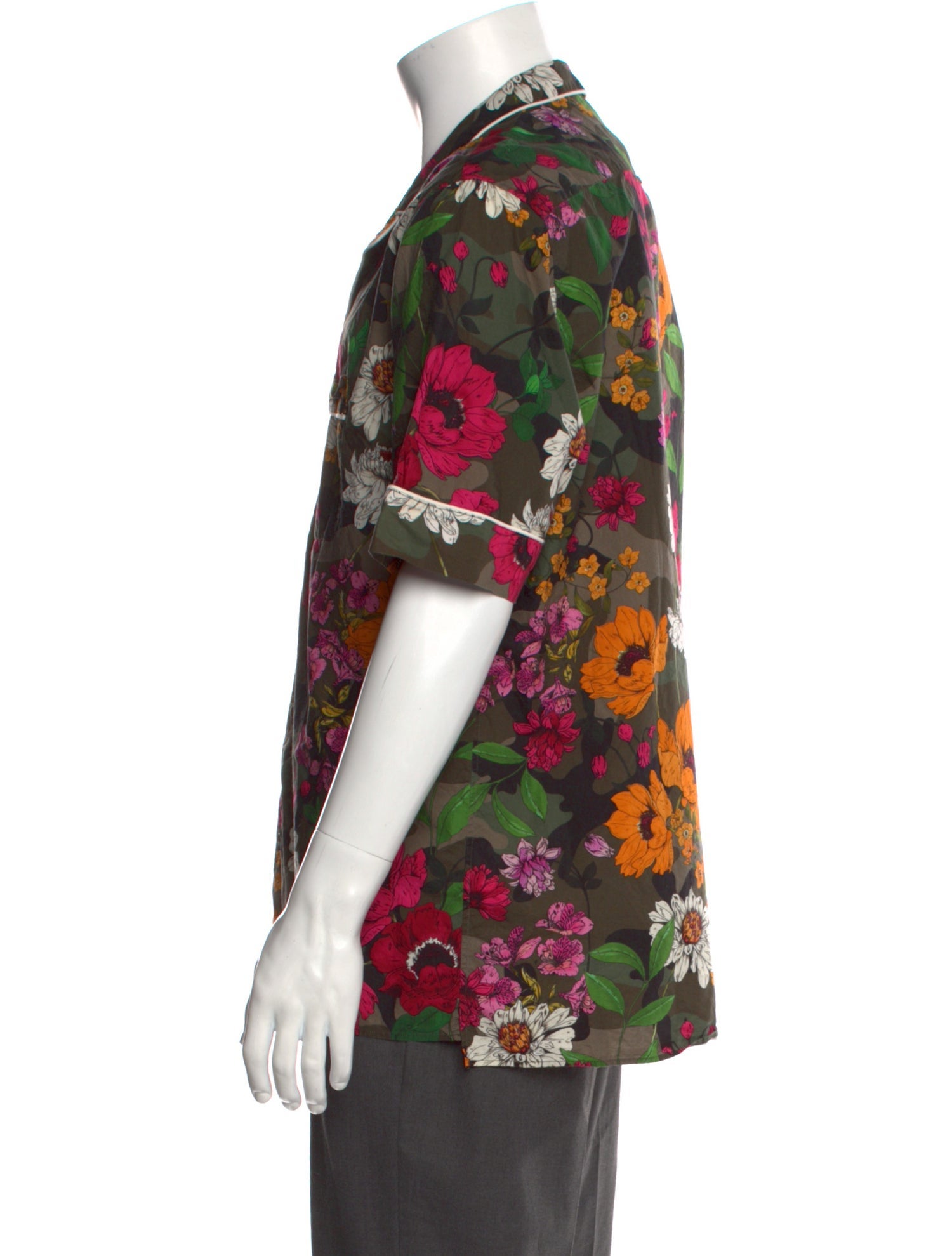 Valentino Floral Print Short Sleeve Shirt