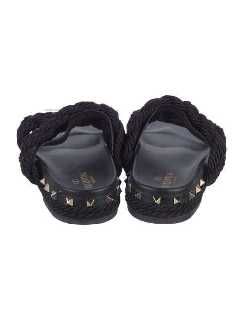Valentino Leather Studded Accents Slides