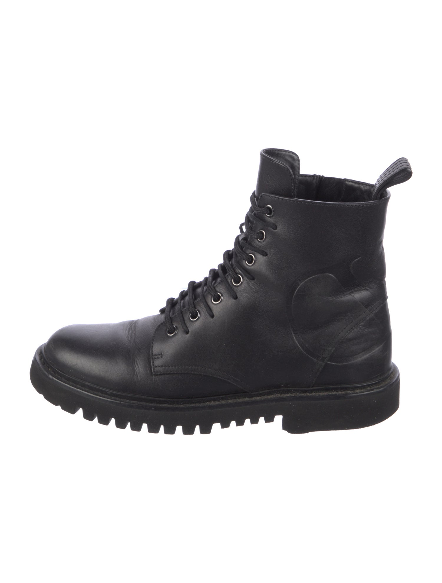 Valentino Leather Combat Boots