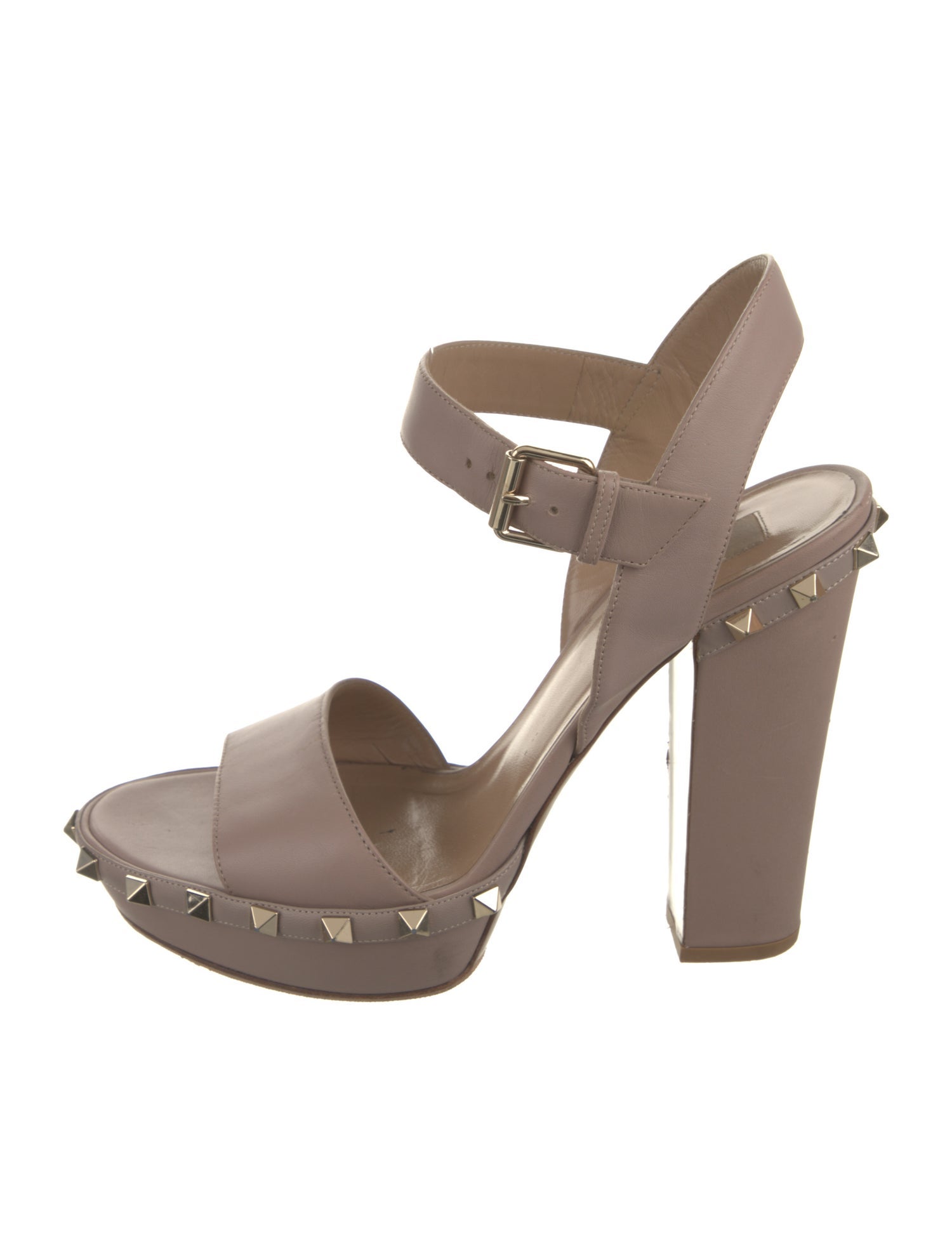 Valentino Rockstud Accents Leather Sandals