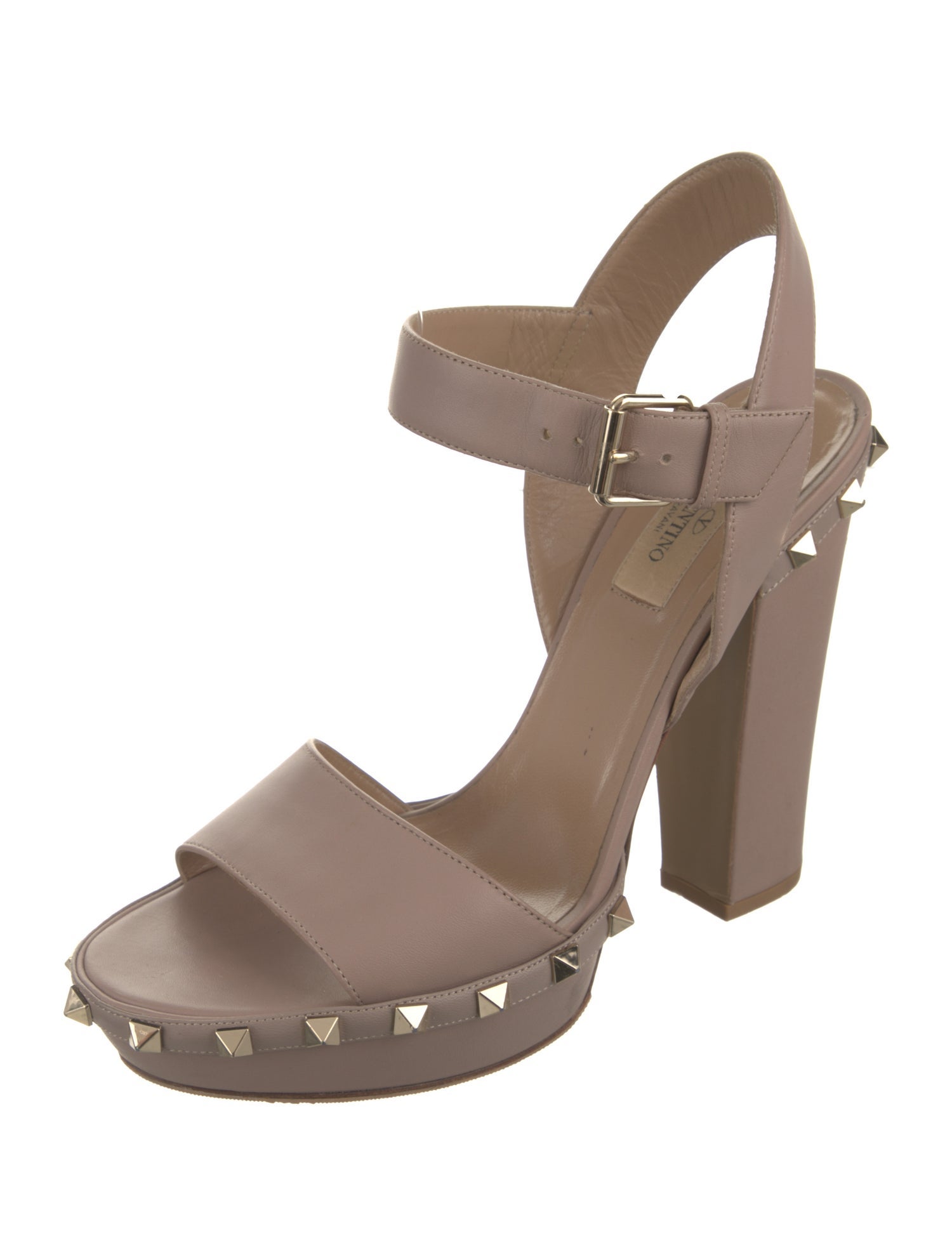 Valentino Rockstud Accents Leather Sandals