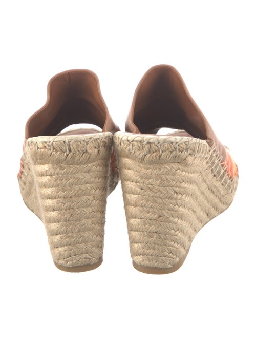 Valentino Leather Colorblock Pattern Espadrilles