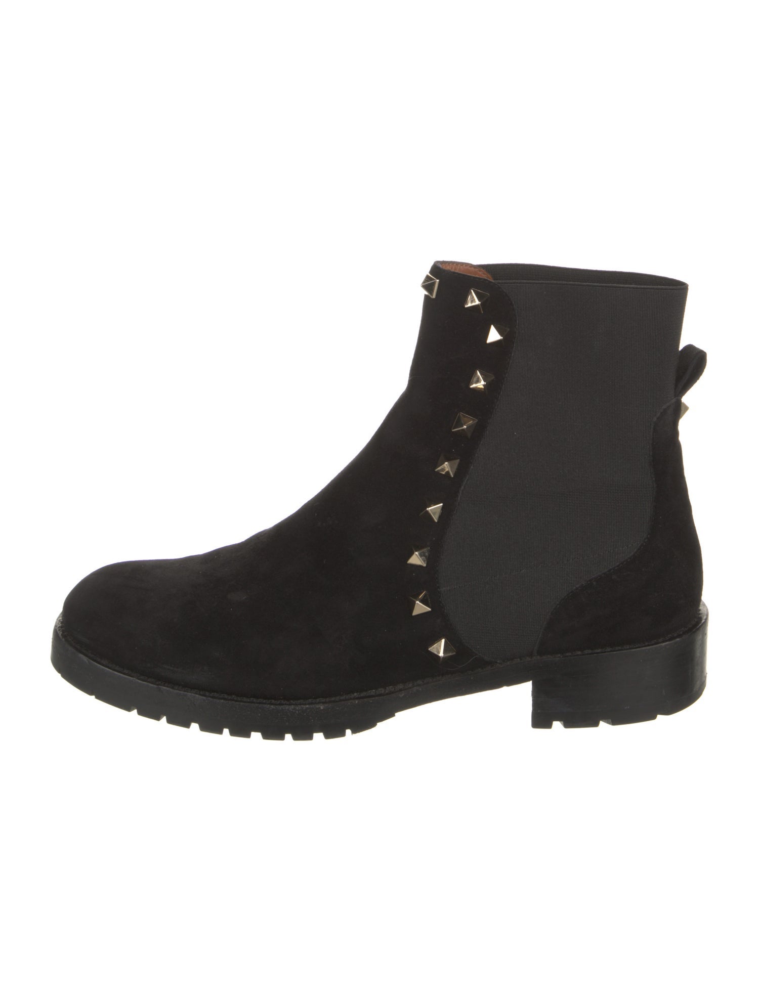 Valentino Rockstud Accents Suede Chelsea Boots