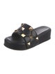 Valentino Rockstud Accents Leather Slides