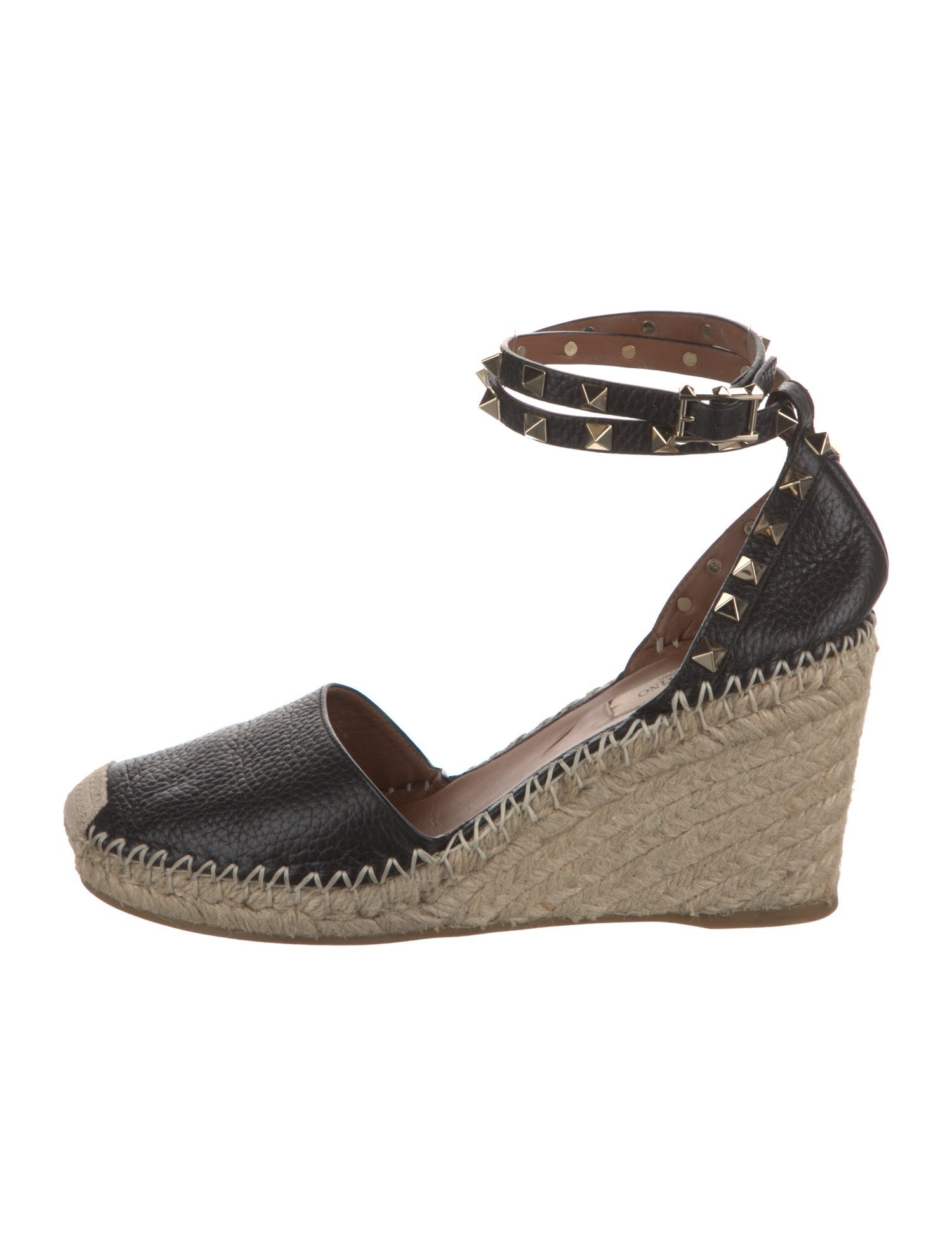 Valentino Rockstud Accents Leather D'Orsay Pumps