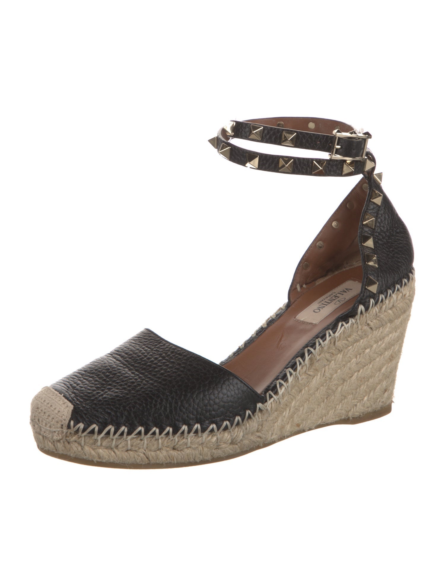 Valentino Rockstud Accents Leather D'Orsay Pumps