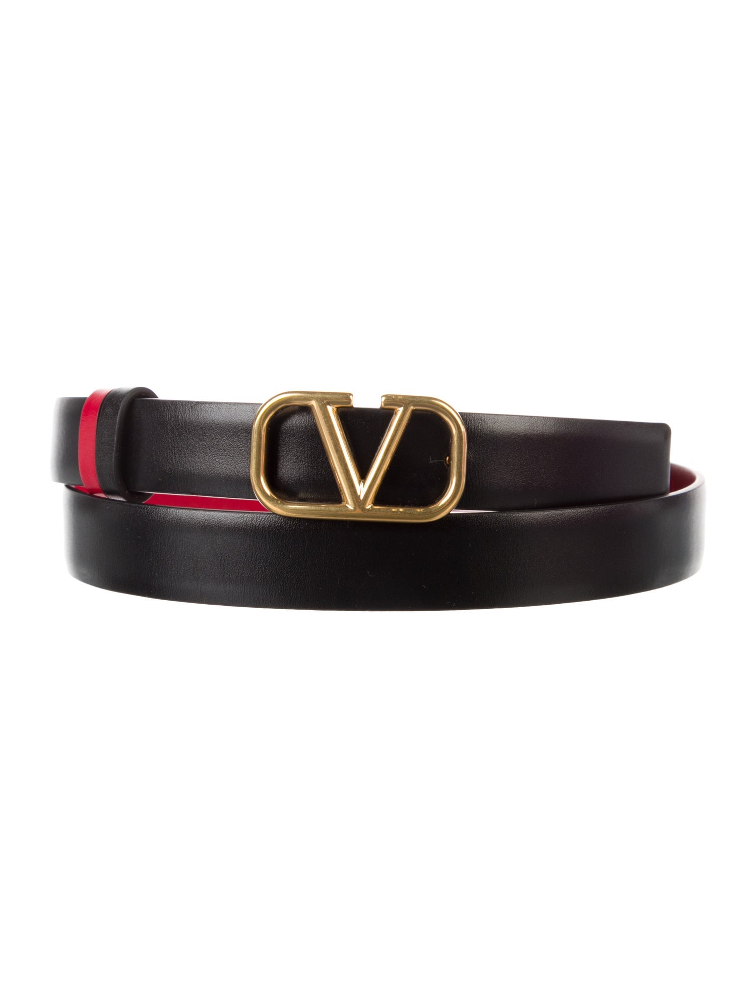Valentino Skinny Leather Belt