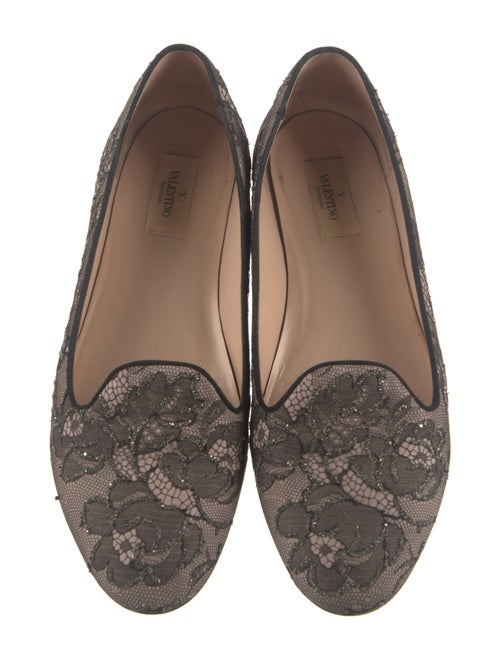 Valentino Lace Lace Pattern Ballet Flats