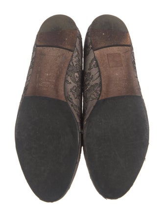 Valentino Lace Lace Pattern Ballet Flats