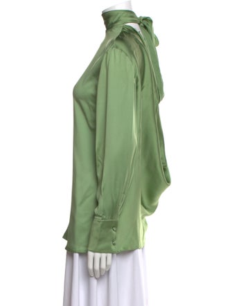 Valentino Silk Mock Neck Sweatshirt