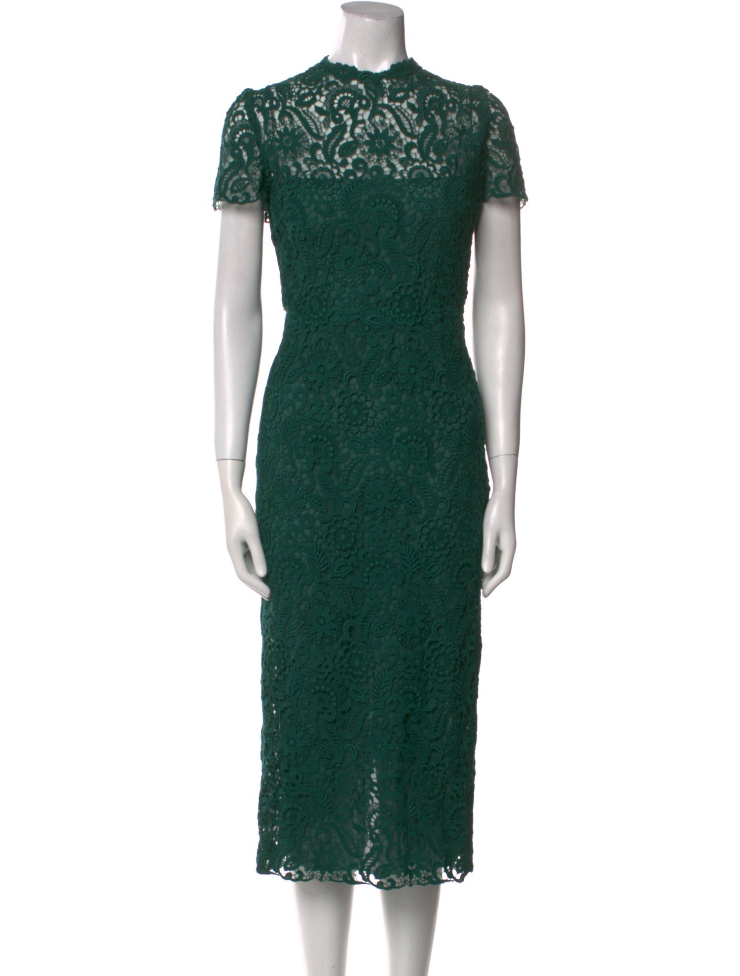 Valentino Lace Pattern Midi Length Dress