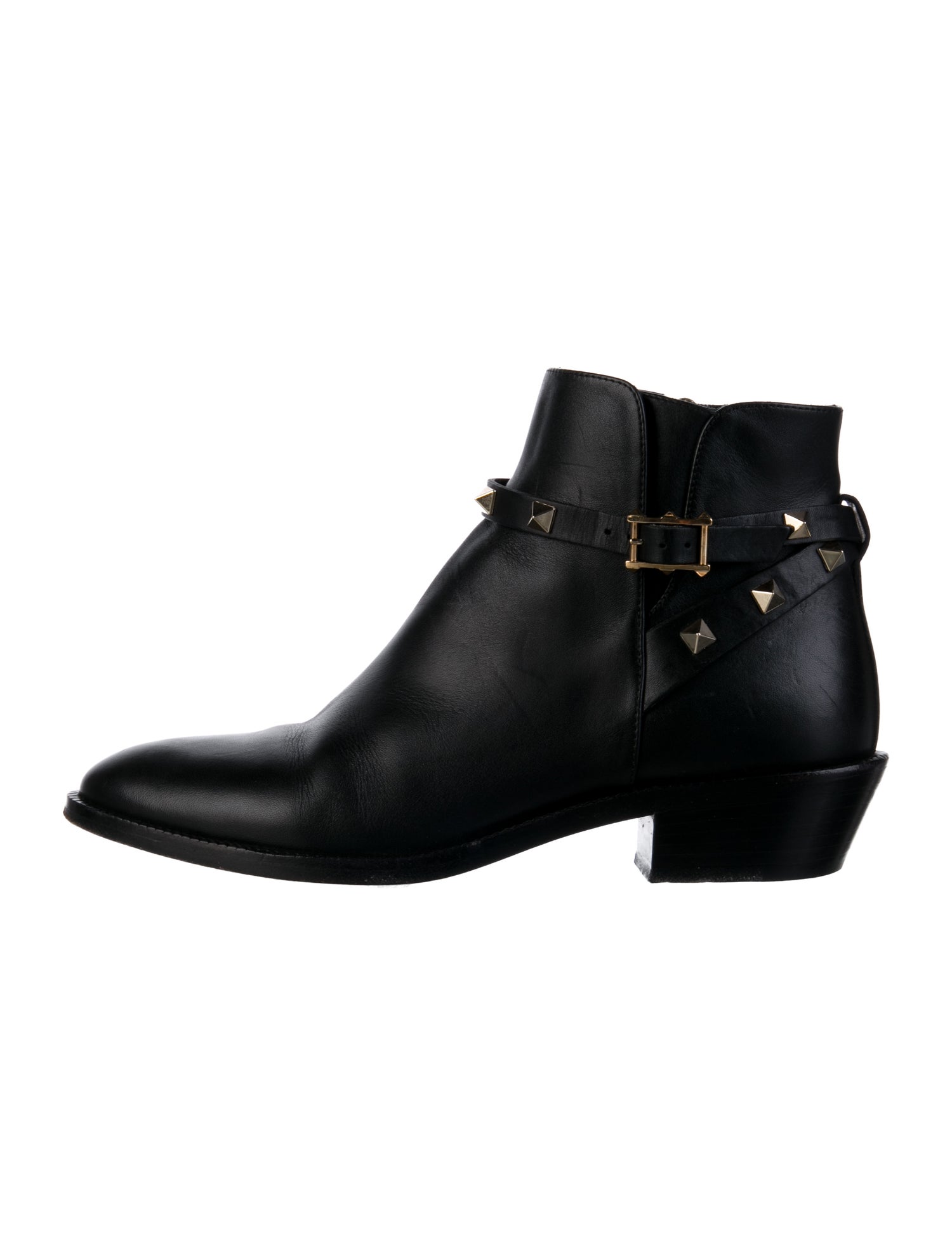 Valentino Rockstud Accents Leather Boots