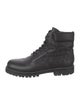 Valentino Rockstud Accents Leather Combat Boots