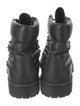 Valentino Rockstud Accents Leather Combat Boots