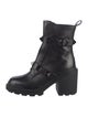 Valentino Leather Studded Accents Combat Boots