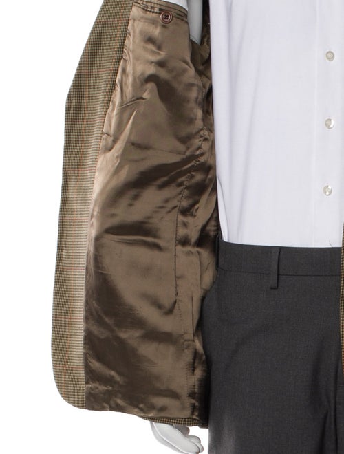 Valentino Virgin Wool Plaid Print Blazer