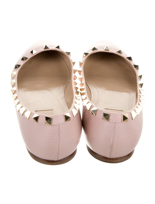 Valentino Rockstud Accents Leather Ballet Flats