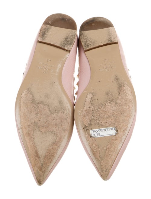 Valentino Rockstud Accents Leather Ballet Flats