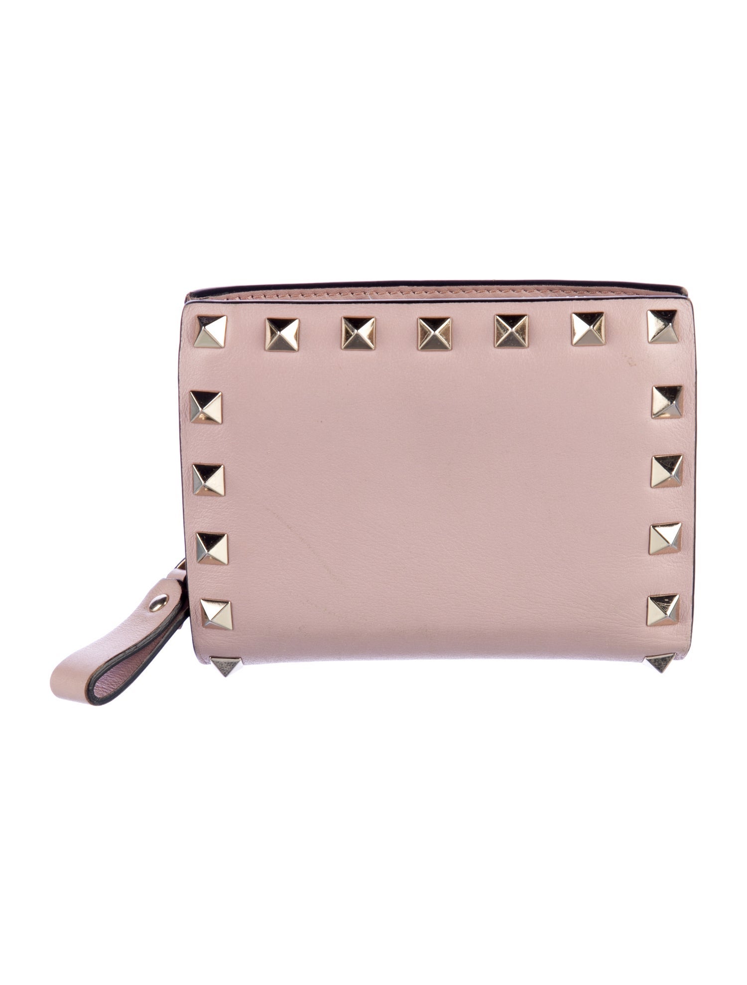 Valentino Rockstud Accents Leather Wallet