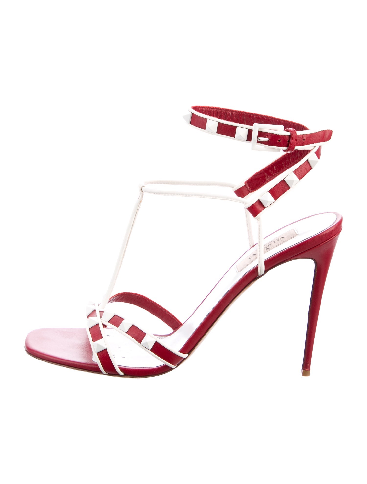 Valentino Rockstud Accents Leather Sandals