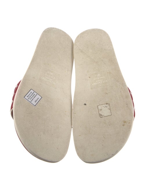 Valentino Rockstud Accents Leather Slides