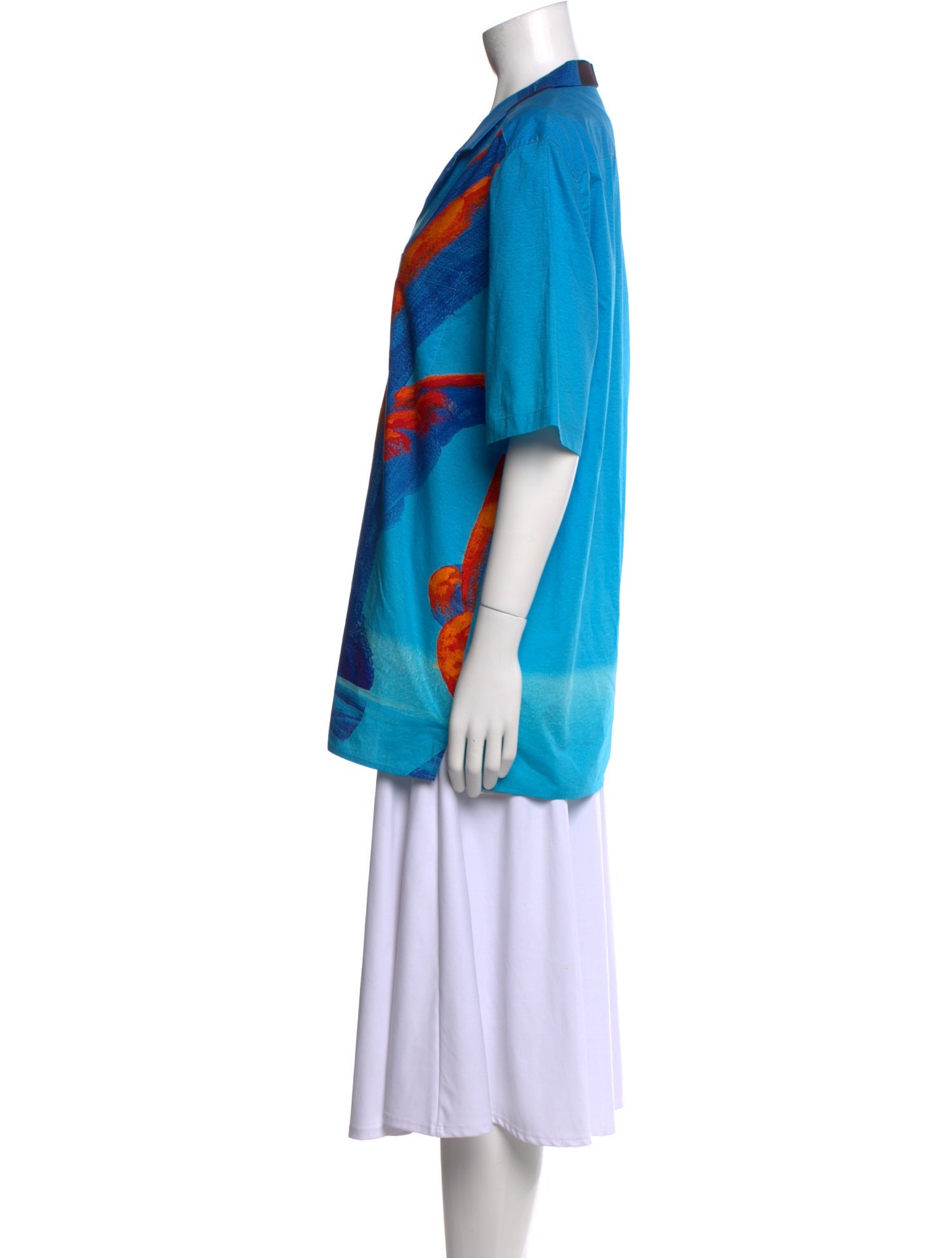 Valentino Printed Cowl Neck Tunic