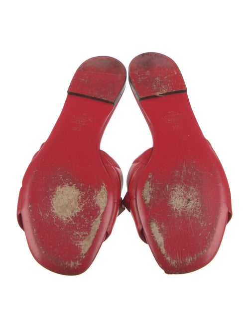 Valentino Rockstud Accents Leather Slides