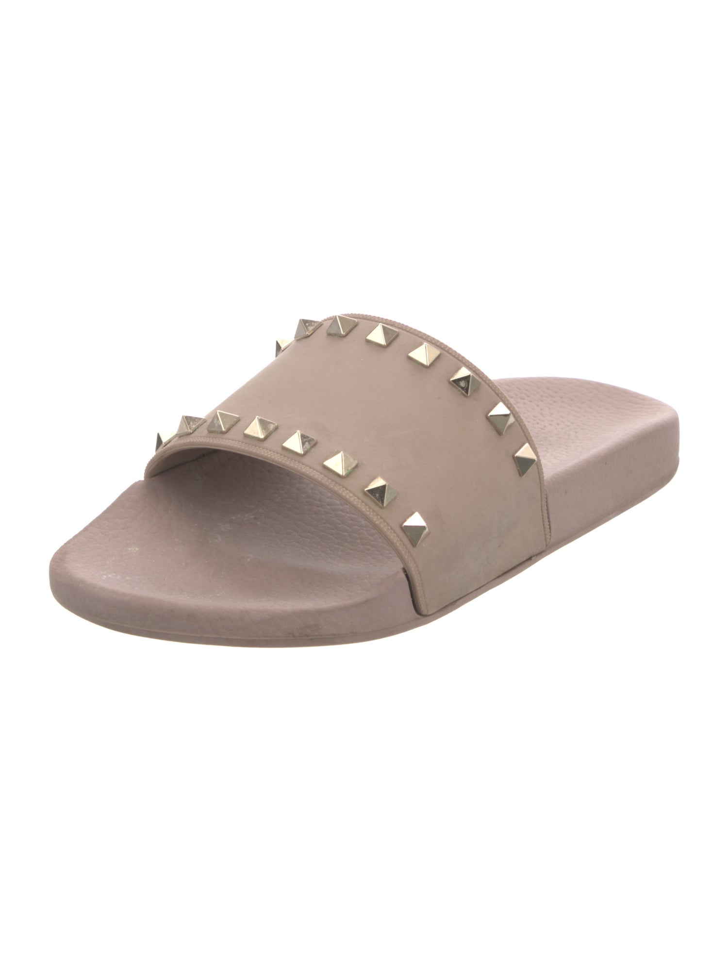 Valentino Rockstud Accents Rubber Slides