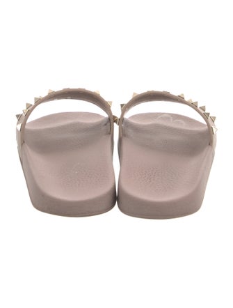 Valentino Rockstud Accents Rubber Slides