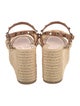 Valentino Rockstud Accents Straw Espadrilles