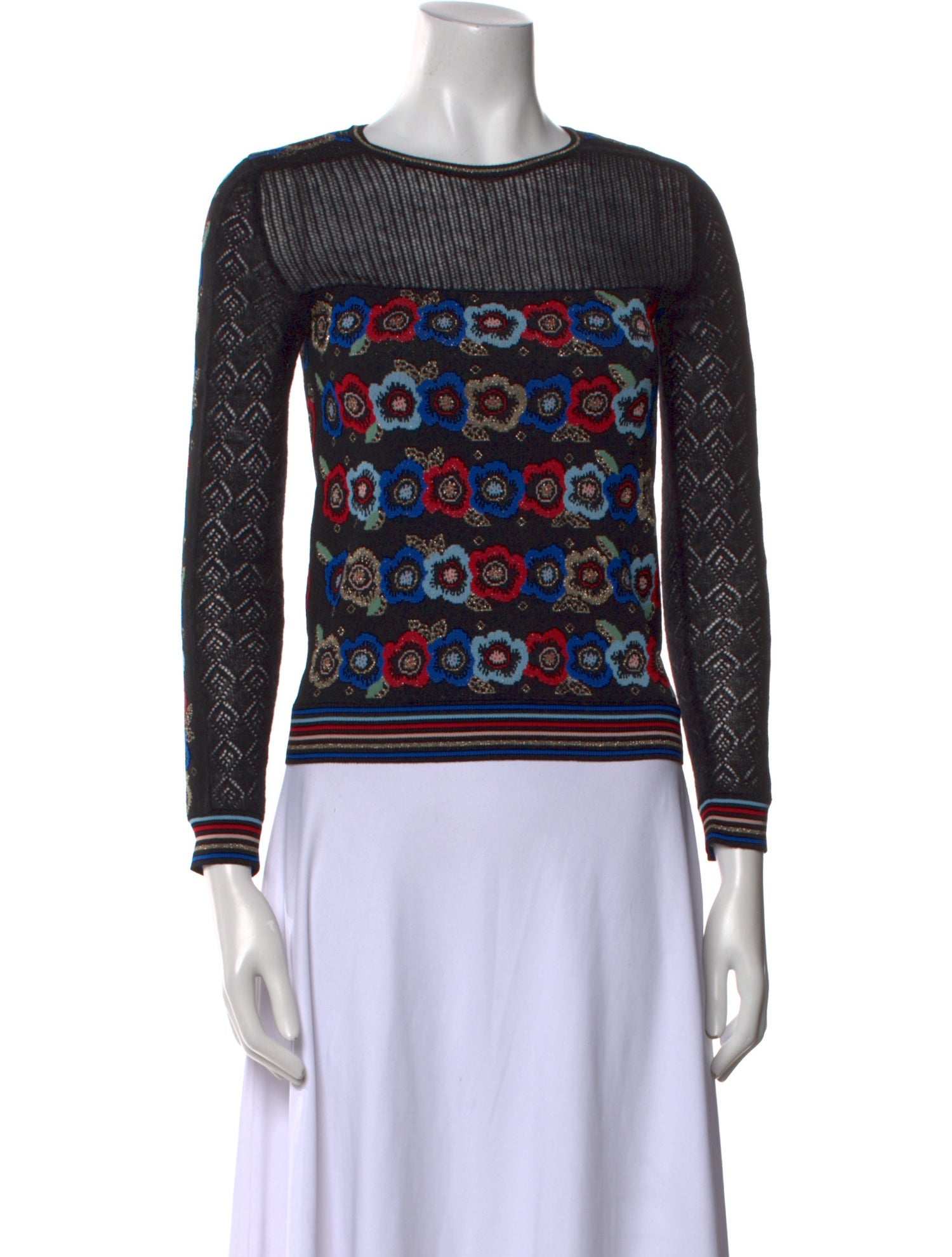 Valentino Graphic Print Crew Neck Sweater