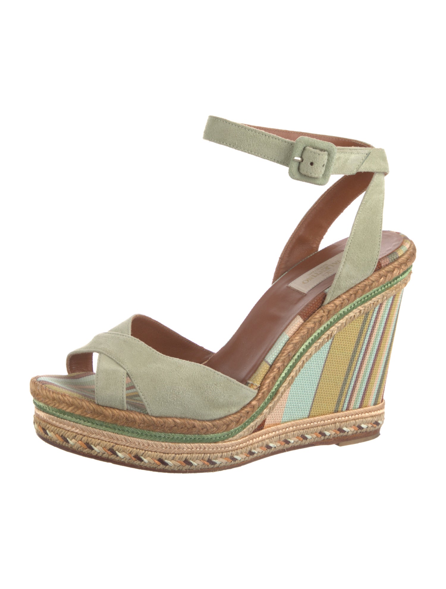 Valentino Suede Printed Pumps