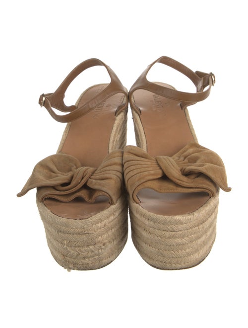 Valentino Suede Bow Accents Espadrilles