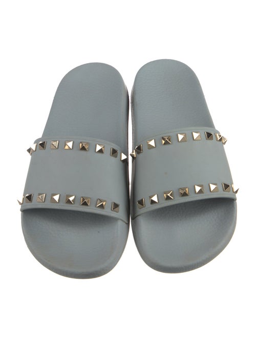 Valentino Rockstud Accents Rubber Slides
