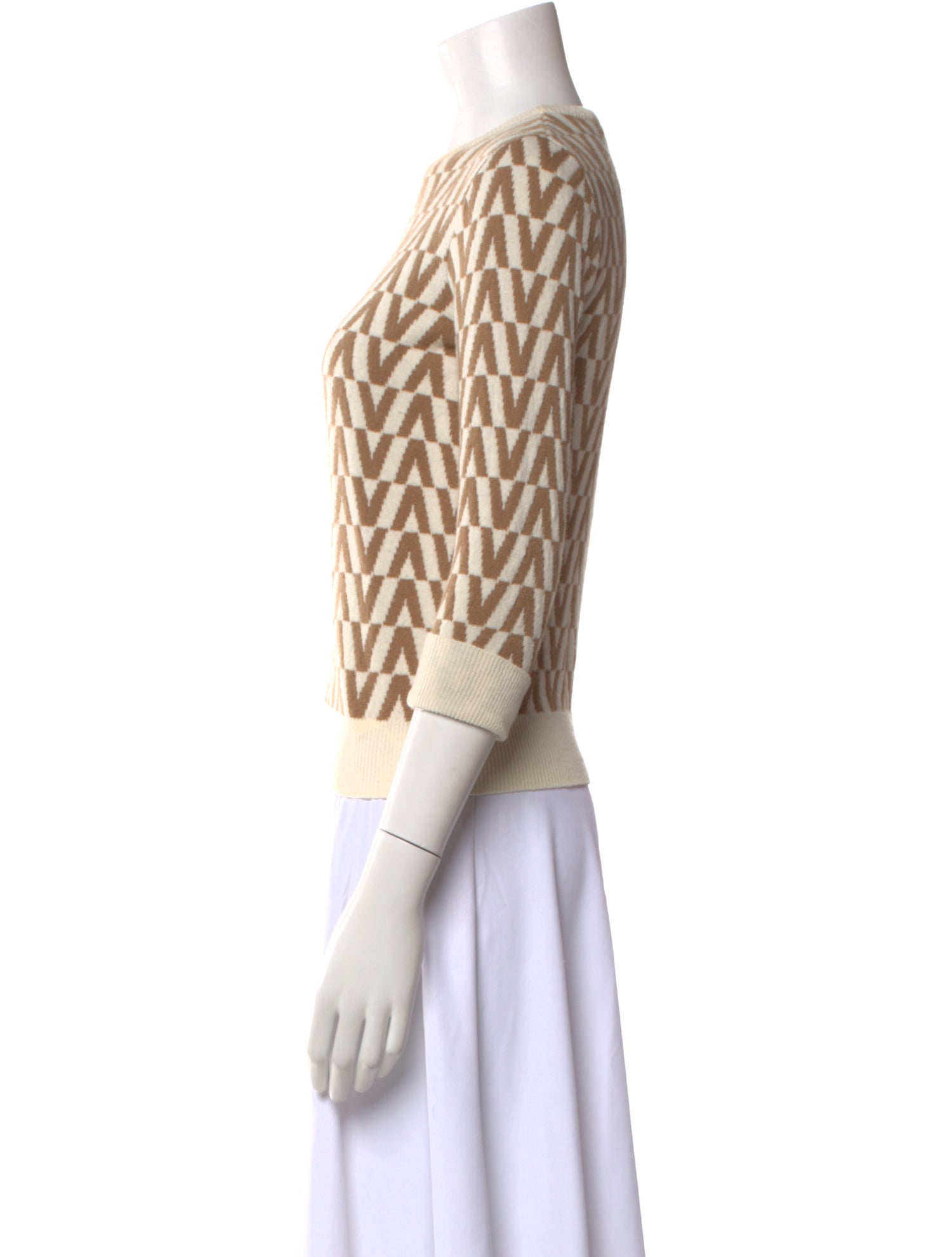 Valentino Virgin Wool Printed Sweater