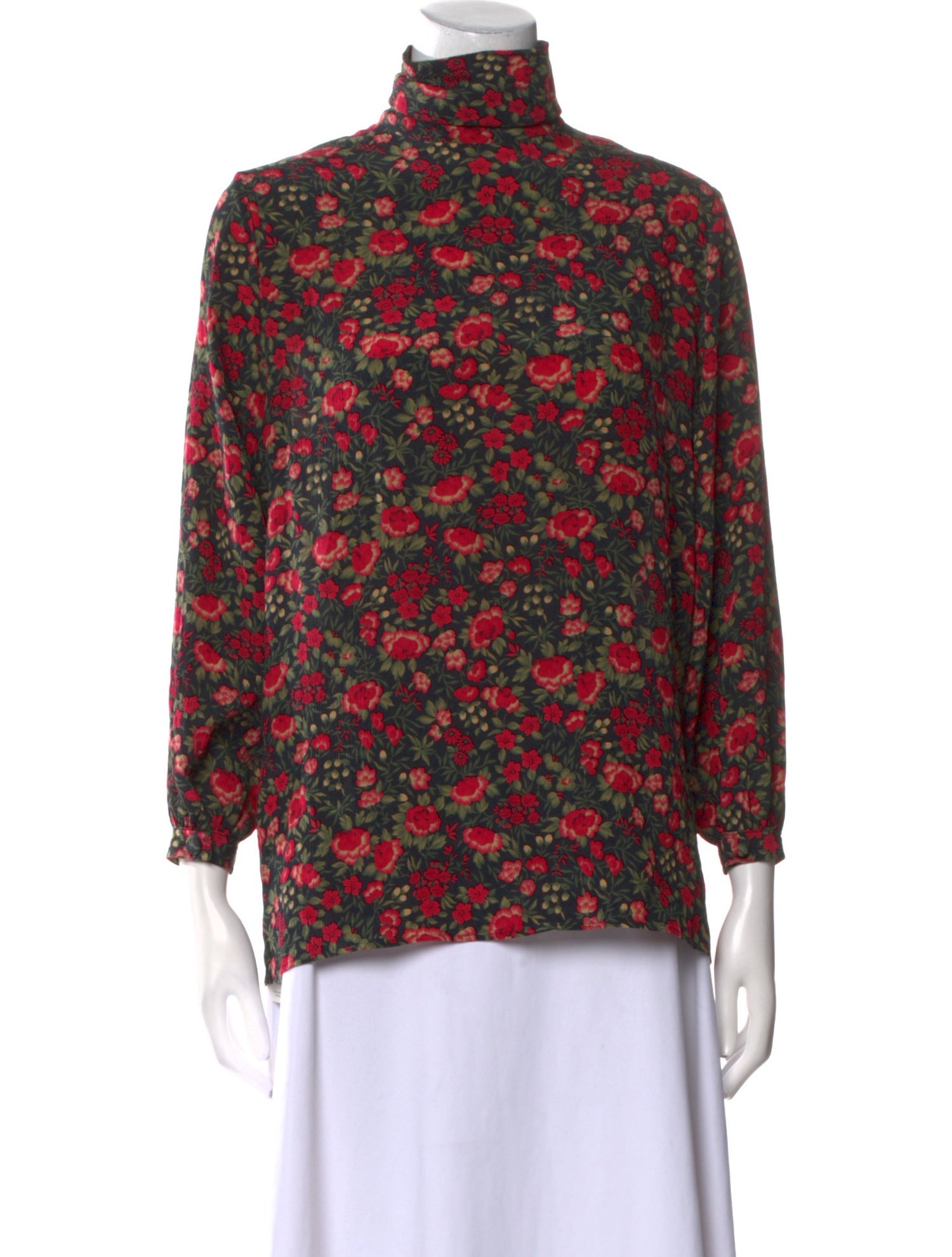 Valentino Silk Floral Print Blouse
