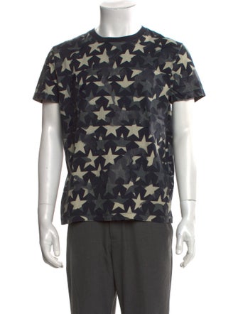 Valentino Rockstud Accents Printed T-Shirt