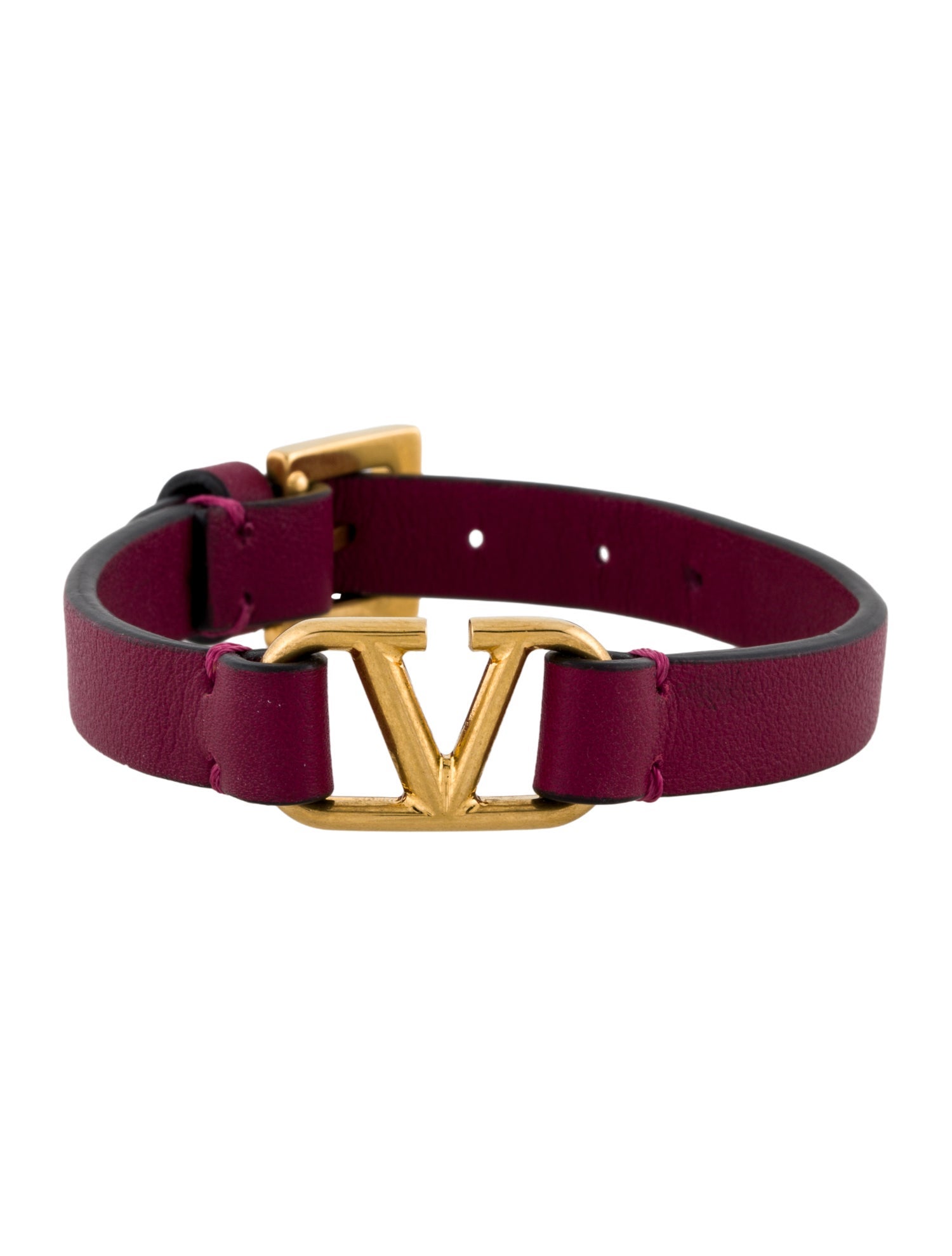 Valentino Leather VLogo Signature Bracelet