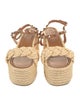 Valentino Rockstud Accents Straw Espadrilles